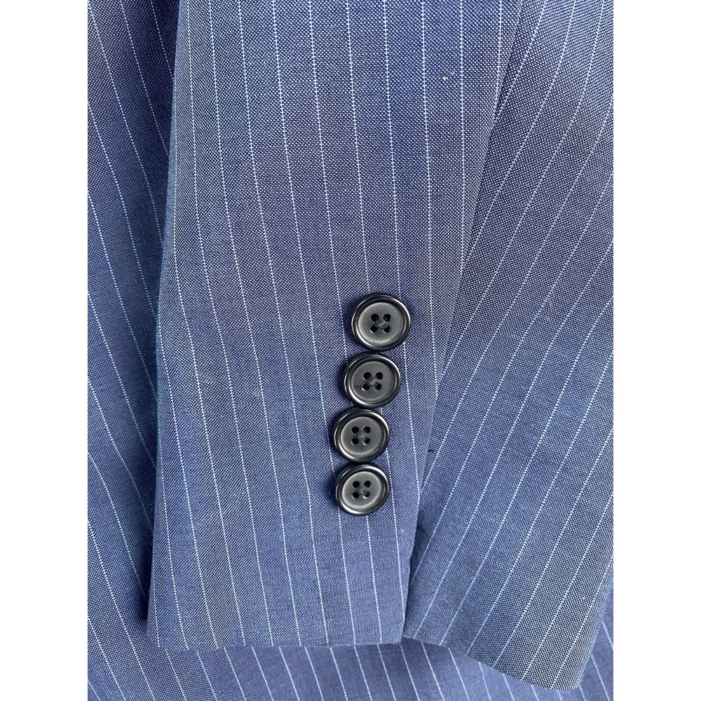 Brooks Brothers Suit Jacket 42 R Blue Wool Striped Tellegno 1900 Regent Italy - Picture 7 of 16
